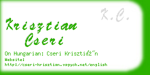 krisztian cseri business card